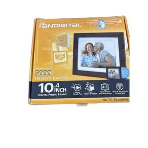 Pandigital 10” LCD Photo Frame Stores 5000 Images Simple Operation No PC Req